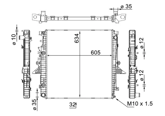 Radiator, engine cooling