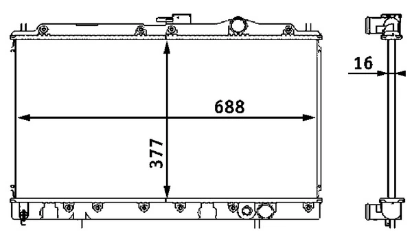 Radiator, engine cooling