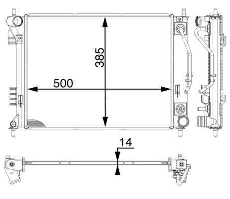 Radiator, engine cooling