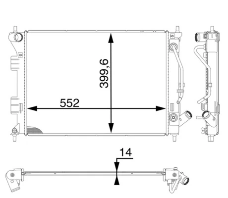 Radiator, engine cooling