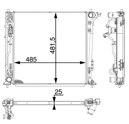 Radiator, engine cooling