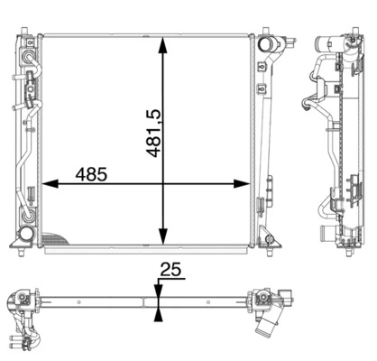 Radiator, engine cooling