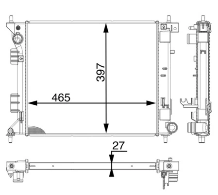 Radiator, engine cooling