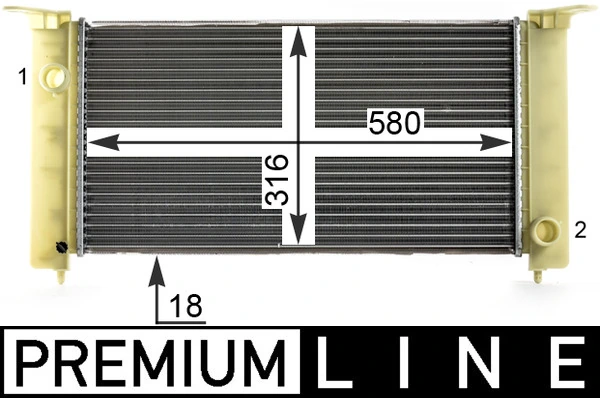 Radiator, engine cooling