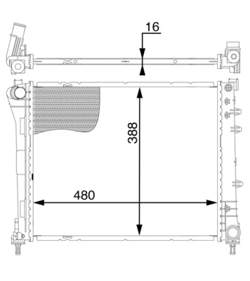 Radiator, engine cooling