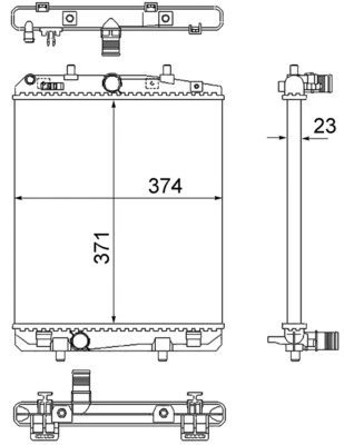 Radiator, engine cooling