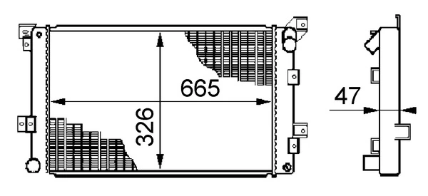 Radiator, engine cooling