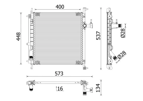 Radiator, engine cooling