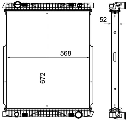 Radiator, engine cooling
