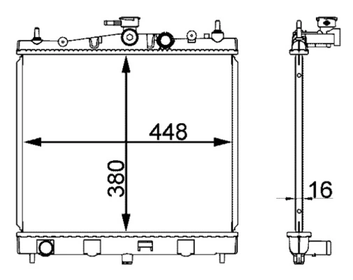 Radiator, engine cooling