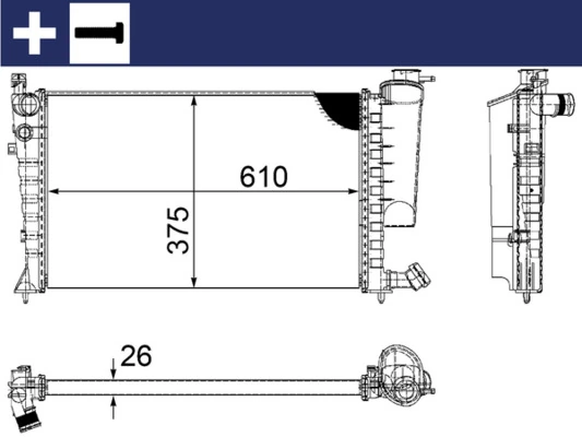 Radiator, engine cooling