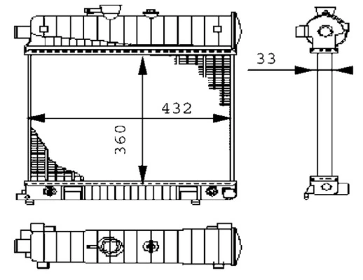 Radiator, engine cooling