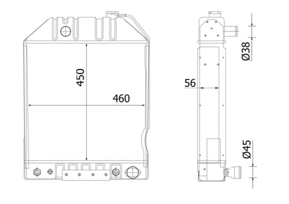 Radiator, engine cooling