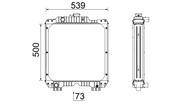 Radiator, engine cooling