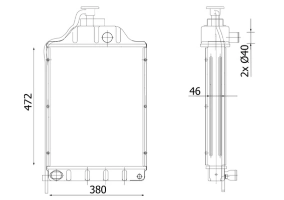 Radiator, engine cooling
