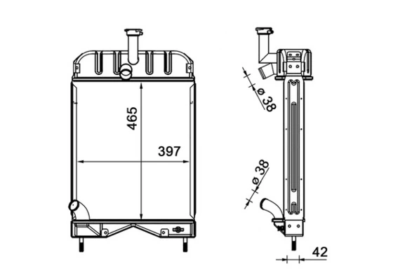 Radiator, engine cooling
