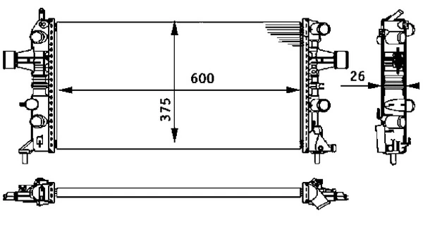 Radiator, engine cooling