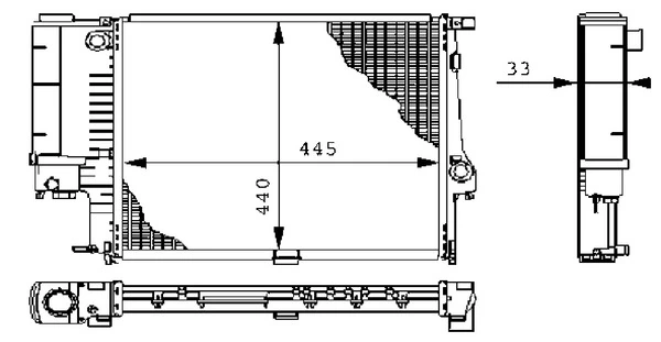 Radiator, engine cooling
