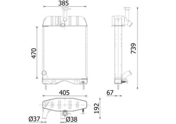 Radiator, engine cooling