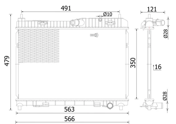 Radiator, engine cooling