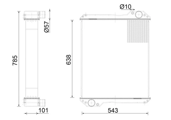 Radiator, engine cooling