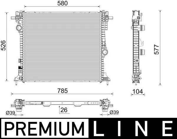 Radiator, engine cooling