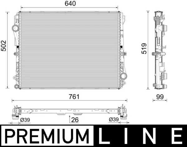 Radiator, engine cooling
