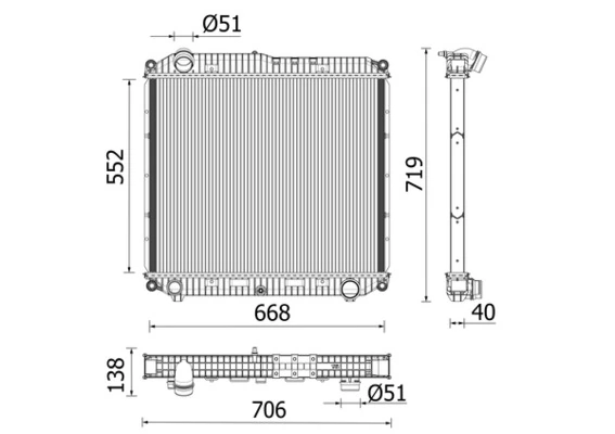 Radiator, engine cooling