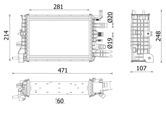 Radiator, engine cooling