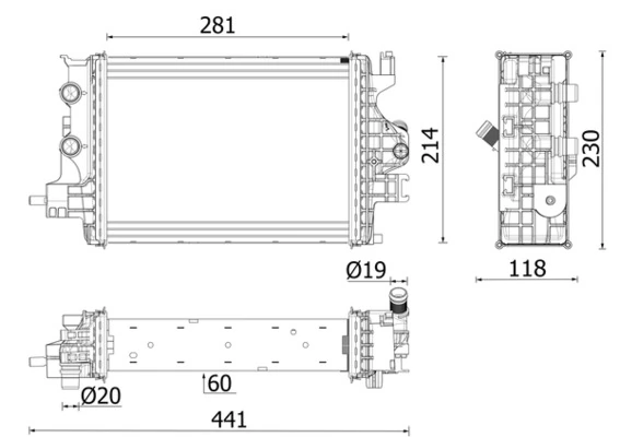 Radiator, engine cooling