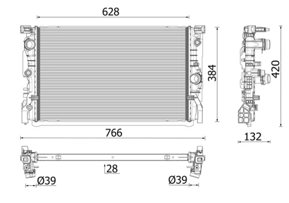 Radiator, engine cooling