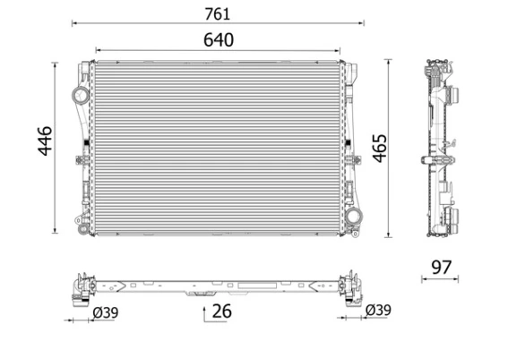 Radiator, engine cooling