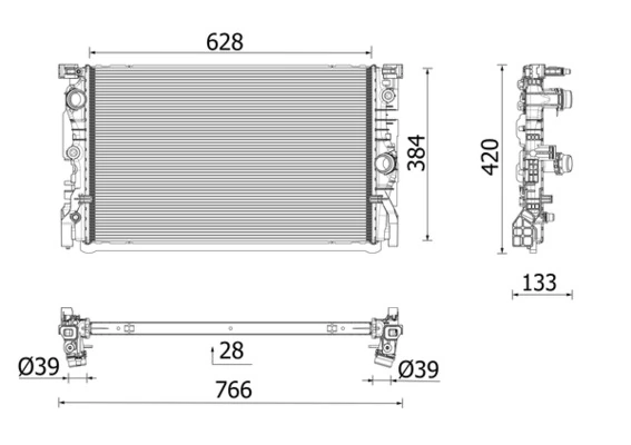 Radiator, engine cooling