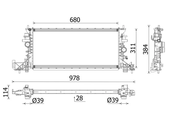 Radiator, engine cooling
