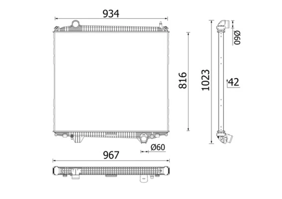 Radiator, engine cooling
