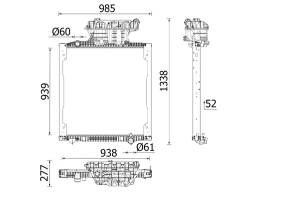 Radiator, engine cooling