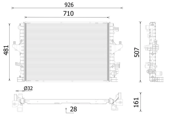 Radiator, engine cooling