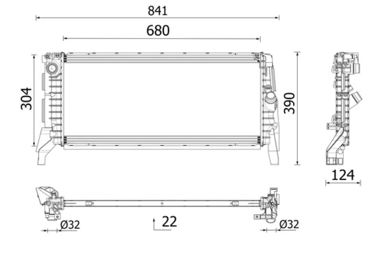 Radiator, engine cooling