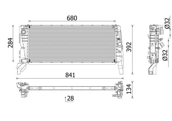Radiator, engine cooling