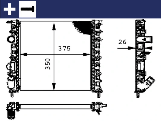 Radiator, engine cooling