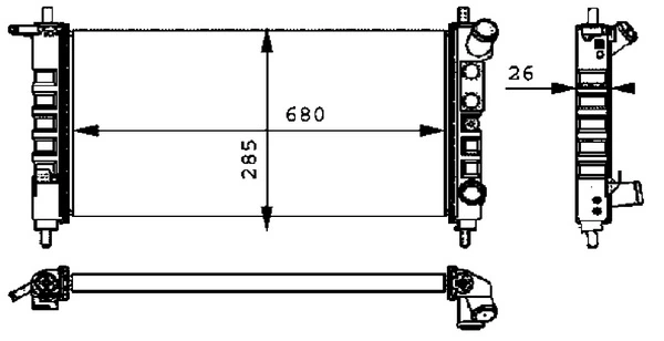 Radiator, engine cooling