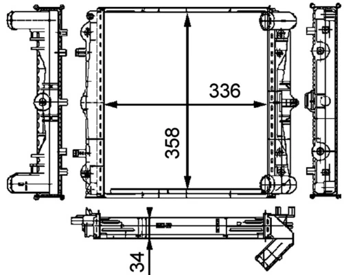 Radiator, engine cooling