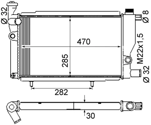 Radiator, engine cooling