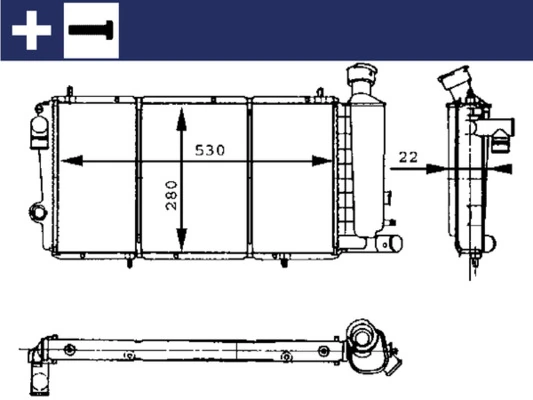 Radiator, engine cooling