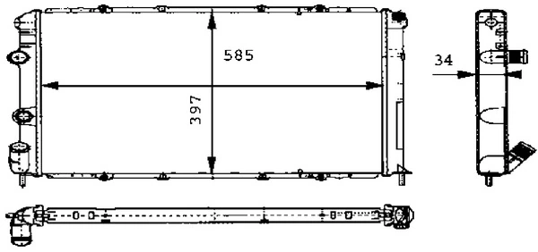 Radiator, engine cooling