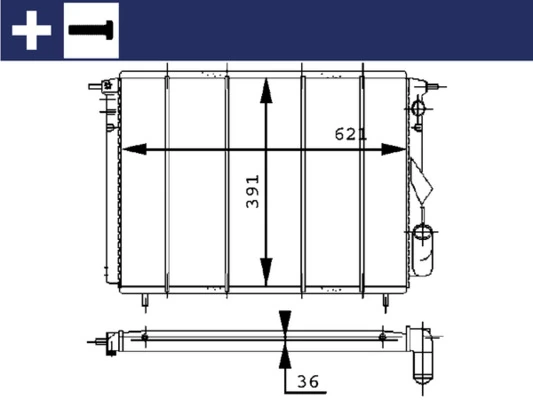 Radiator, engine cooling