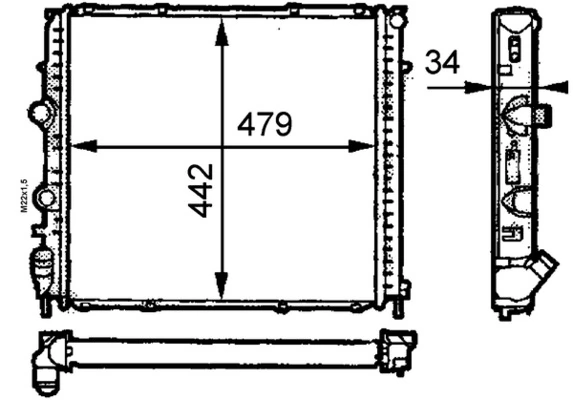 Radiator, engine cooling