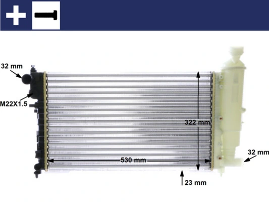 Radiator, engine cooling