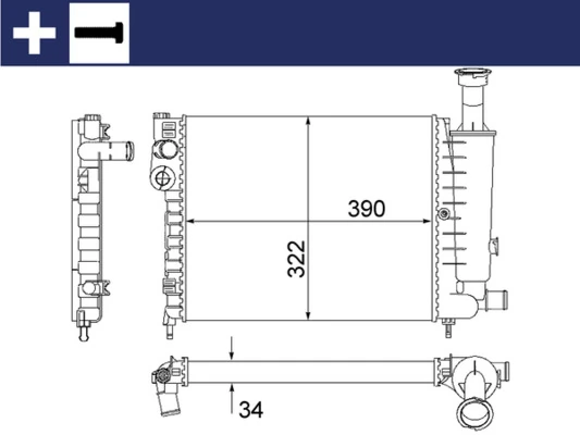 Radiator, engine cooling