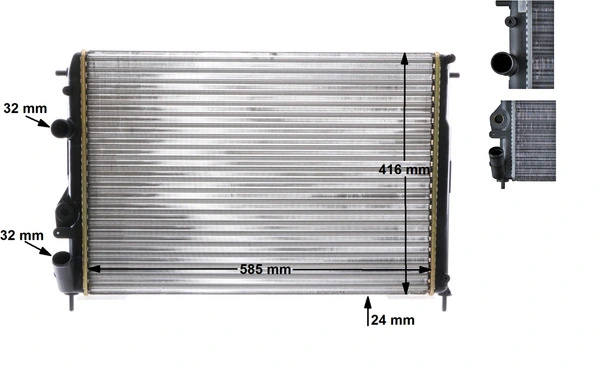 Radiator, engine cooling